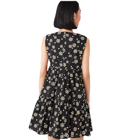 ♠️💃 kate spade NY Women’s Daisy Dots Vineyard Mini Dress, Black Multi - Picture 2 of 7